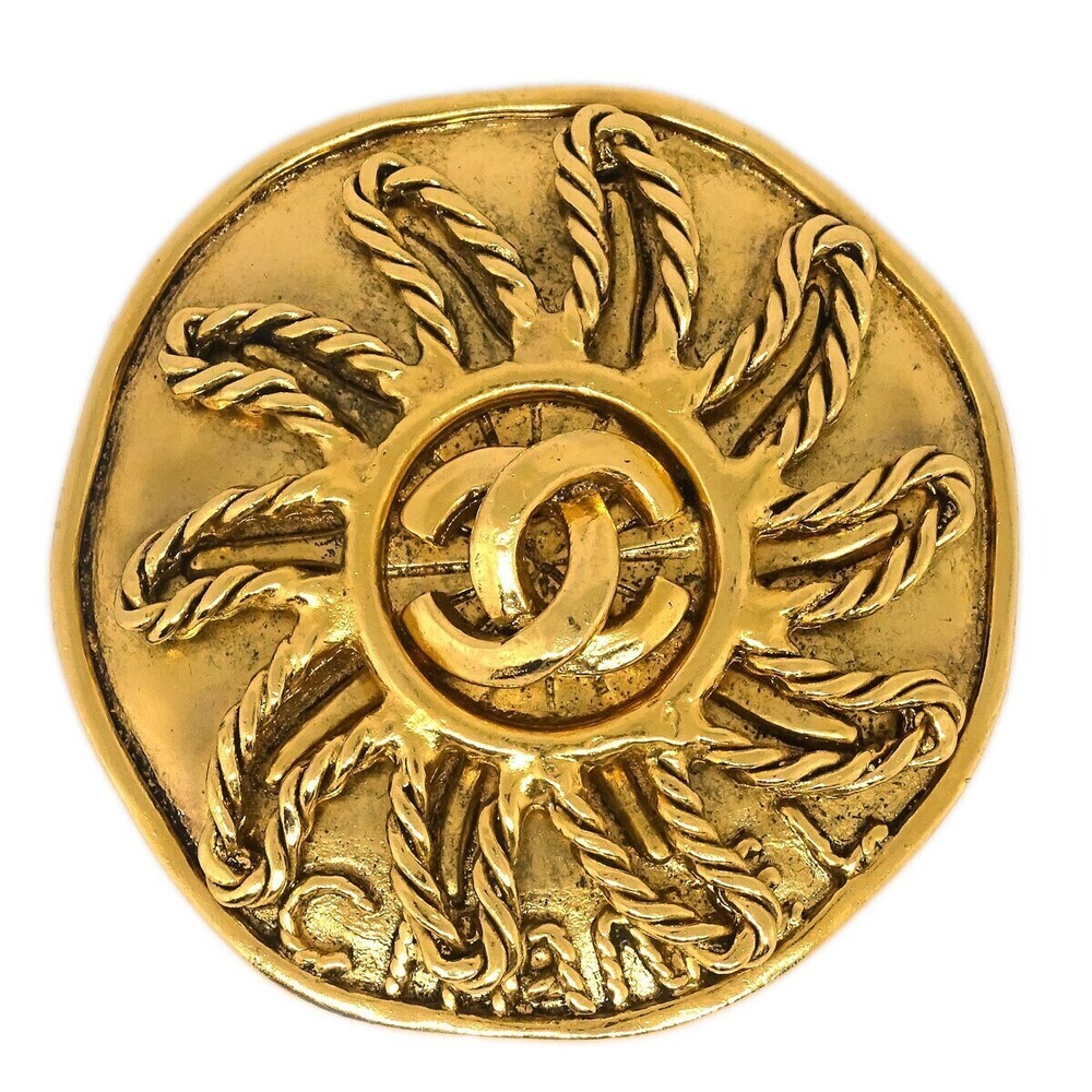 Chanel Vintage Round CC Sun Metal